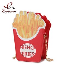 Cute French Fries Shape Purses and Handbags for Women Fashion Chain Shoulder Bag - £31.33 GBP