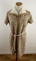Vintage Lorac Original Quilted Dress Midi Polyester  Belted Waist Women ... - £32.88 GBP