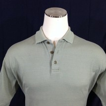 Pebble Beach Green Olive Two Ply Mercerized Cotton Golf Polo Shirt Mens Sz M - £9.26 GBP