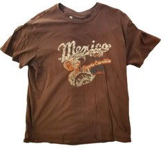 Gap T-Shirt Mexico Puerto Escondido Men L Brown Shirt - $5.76