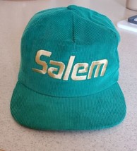 Corduroy Hat Cap New Vintage Salem Cigarettes Green Snapback Smoke Pet Free - £19.67 GBP