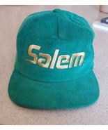 Corduroy Hat Cap New Vintage Salem Cigarettes Green Snapback Smoke Pet Free - £19.36 GBP
