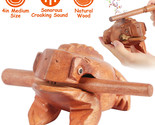 4In Wooden Frog Rasp Percussion Instrument Musical Tone Natural Block Su... - $26.99