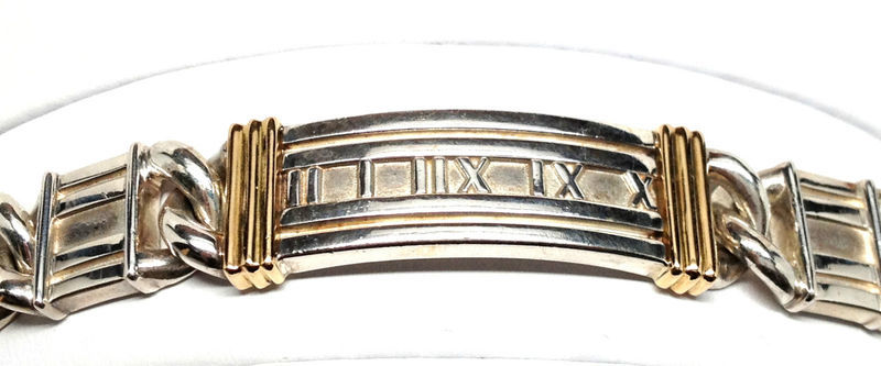 Rare Authentic TIFFANY & CO. 1995 Sterling Silver & 18K Gold ATLAS Bracelet  - $1,150.00