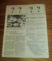 Vintage 1971 Weight Watchers Newsletter Sept-Oct Delmarva Area First Issue Vol 1 - £12.78 GBP