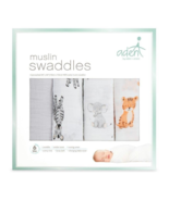 Aden + Anais Safari Babes 4-pack Muslin Swaddles Pack - £94.77 GBP