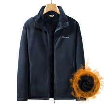 Men&#39;s Winter Fleece Jackets Coats Windproof Warm Outdoor Jacket Fashion Casual S - £67.71 GBP