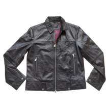 John Varvatos Marley Zip-front Leather Jacket $735 Free Global Shipping - £236.07 GBP