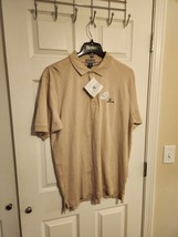 Lexus NWT men Short Sleeve Brown Polo Shirt - $19.79