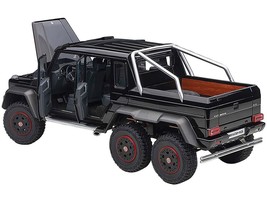 Mercedes Benz G63 AMG 6x6 Gloss Black with Carbon Accents 1/18 Model Car... - $337.90