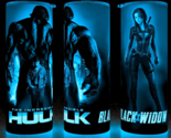 Glow in the Dark Incredible Hulk and Black Widow Super Hero Cup Mug Tumb... - £17.87 GBP