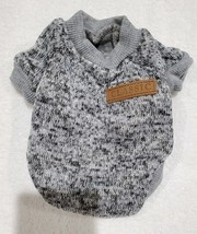 Classic Gray Pet Dog XS Puppy Dog Warm Soft Fleece Coat Shirt Sweater image 3