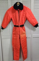 Sears Work Leisure Insulated Orange Coveralls Mens 38 Short Leg Zipper V... - £37.46 GBP