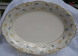 SYRACUSE CHINA SUZANNE OVAL SERVING PLATTER 14&quot; FEDERAL SHAPE FLORAL - $21.77
