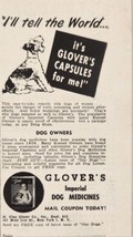 1949 Print Ad Glover&#39;s Imperial Dog Medicines Cartoon Dog New York,NY - £6.28 GBP