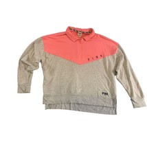 Pink Victorias Secret Womens Size Large Pink Gray Long Sleeve Pullover H... - £12.58 GBP