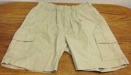 Tommy Bahama Relax Men&#39;s (S/P) Beige Cargo Shorts Cotton Solid Single Pleat Euc - £26.37 GBP