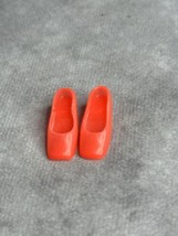 Vintage Barbie Orange Square Toe Heels Shoes Korea - £6.93 GBP