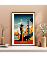 California Travel Poster: Golden Gate Bridge Innovation Vintage Wall Art... - €4,33 EUR