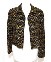 Emil Rutenberg Blazer Jacket  Womens Medium Ribbon Weave USA Made Brown ... - £21.52 GBP