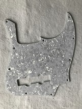 For Fender Jazz Bass Style Standard 10 Hole Guitar Pickguard,4 Ply White Pearl - $9.20