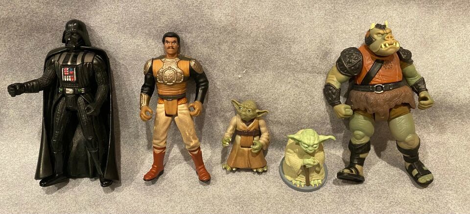 Star Wars Figures 5 PC 1990's Darth Vader Yoda Lando Calrission Gamorrean Guard - £7.89 GBP