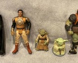 Star Wars Figures 5 PC 1990&#39;s Darth Vader Yoda Lando Calrission Gamorrea... - $9.85