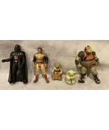 Star Wars Figures 5 PC 1990&#39;s Darth Vader Yoda Lando Calrission Gamorrea... - £7.85 GBP