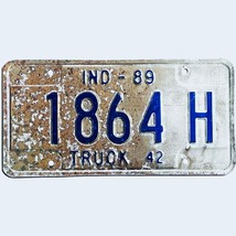 1989 United States Indiana Base Truck License Plate 1864 H - £13.23 GBP