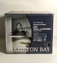 Hampton Bay 10 in. Led Barn Light Outdoor Wall Lantern Sconce Bronze Finish - £33.42 GBP