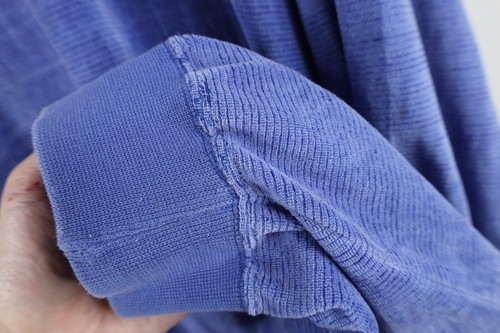 Vintage 90s Streetwear Mens XL Faded Striped Velour Long Sleeve Pullover Polo Item image 10