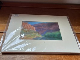 John Mix Artist Signed Original Pastel Painting of Rio Grande River Arroyo Hondo - £29.74 GBP