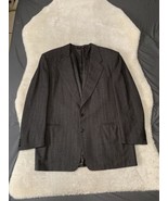 Canali Mens Gray Striped Wool Sport Blazer Jacket EU 54R US 44R  - £76.61 GBP