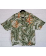 Jamaica Jaxx L Bird of Paradise Hawaiian Silk Button Front SS Shirt Crui... - $14.85