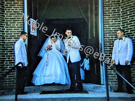 1958 Wedding St. Joseph&#39;s Bride Groom Rice Thrown Menomonie WI Kodachrome Slide - £4.31 GBP