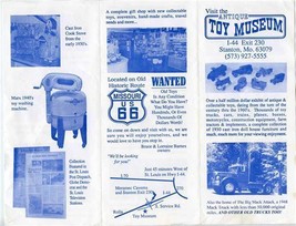 Antique Toy Museum Brochure US 66 Stanton Missouri  - £13.91 GBP