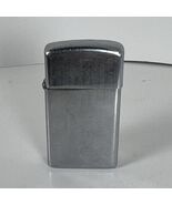 Vintage Zippo Slim Lighter 1974 Striped Chrome Used  - $18.21 CAD