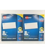 2 Avery 8195 Return Address Labels Set Easy Peel Inkjet 1500 Label 25 Sh... - £24.81 GBP