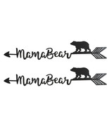 Set Of 2 Rustic Forest Mama Bear With Arrow Silhouette Word Art Wall Sig... - $38.28 CAD