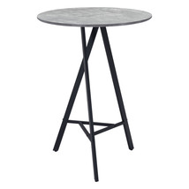 32&quot; Gray and Black Rounded Steel Bar Table - $1,500.80 CAD