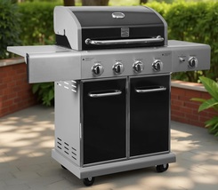 Kenmore 4-Burner Propane Gas Grill with Searing Side Burner Black - $383.20