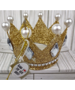King Crown Ornament Christmas Glitter Bling Glittery Decor Sequins Pearl... - £11.79 GBP