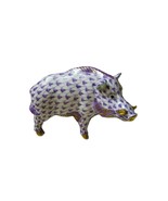 HEREND Boar, LILAC Fishnet Razorback Wild Boar, Lavender Fishnet, Forest... - $240.00