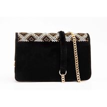 The Nampula Black Glitter Suede Leather Handbag image 2