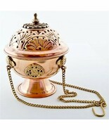 Copper with Brass Embellishments 5&quot; Hanging Incense Censer! - $672.69 MXN