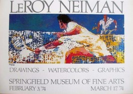 Leroy Neiman #d Bookplate &quot;Springfield Museum of Fine Art&quot; Tennis Player... - $463.05 MXN