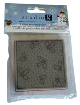 Studio G Rubber Stamp Holly Berries Background Christmas Holiday Square - £3.18 GBP