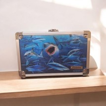 VAULTZ 3D Sharks Lenticular Pencil Box Case - Missing Key - GUC - £7.32 GBP