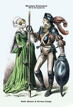 German Costume: Noble Woman and German Knight II 20 x 30 Poster - £20.83 GBP