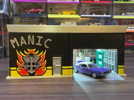 Manic Tuner Garage 1:64 Scale Diorama display Compatible with Hotwheels ... - £47.45 GBP